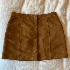 Old Navy Suede A-line Button Down Skirt, Size 4